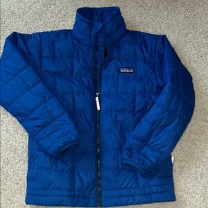 Patagonia Kids Vibrant Blue Puffer Coat size small 7/8